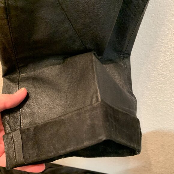 Phillipe Marcel leather high waisted pants size 34 excellent condition black - Picture 5 of 10